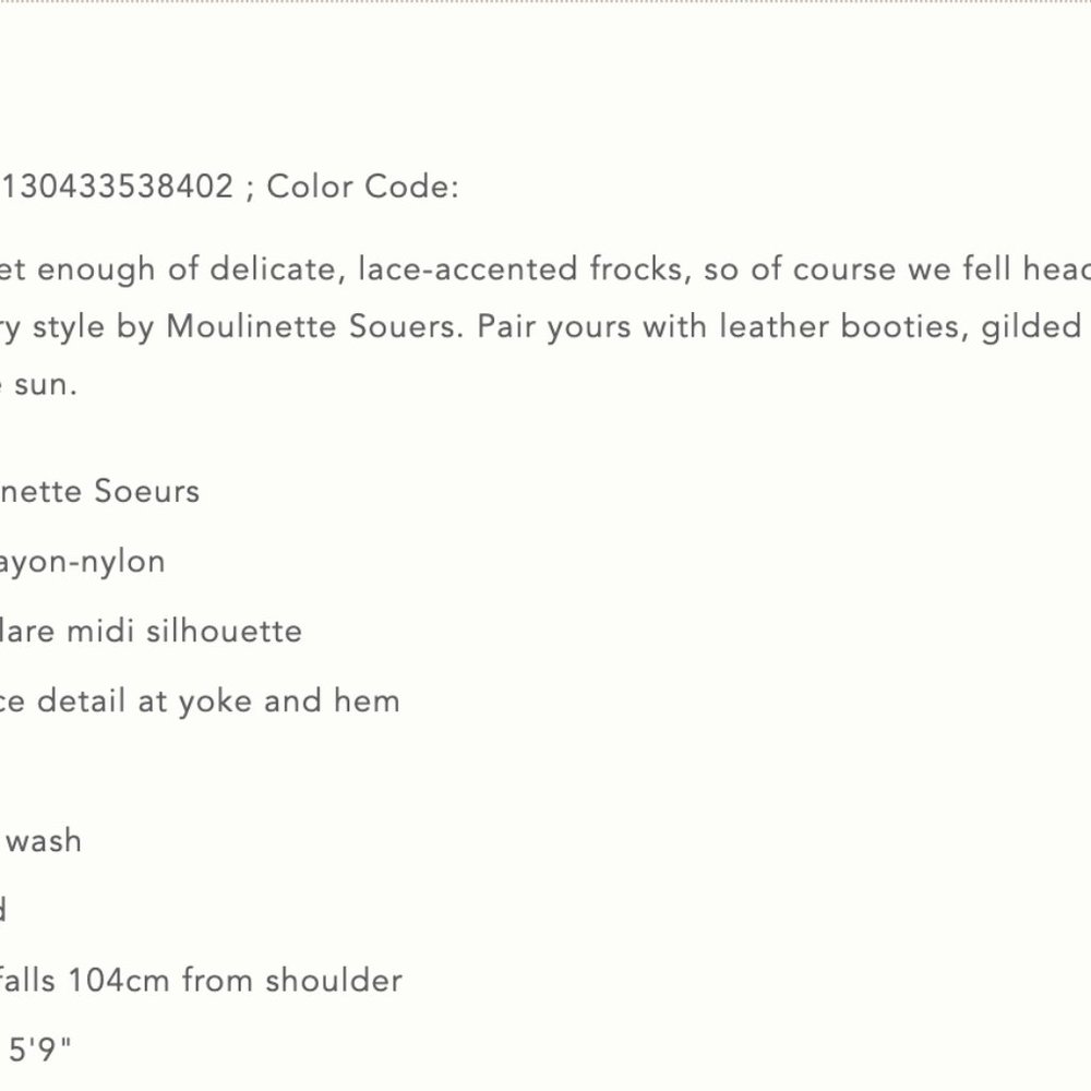 Anthropologie Moulinette Soeurs Poema Dress - Picture 7 of 7